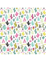 Ranch-Life Wild Rag - 30" - Bright Cactus & Teepees