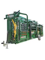 Arrowquip Portable - 107 Hydraulic Chute including Vet Cage, 8' Easy Flow Alley - Left-Hand (INSTOCK)
