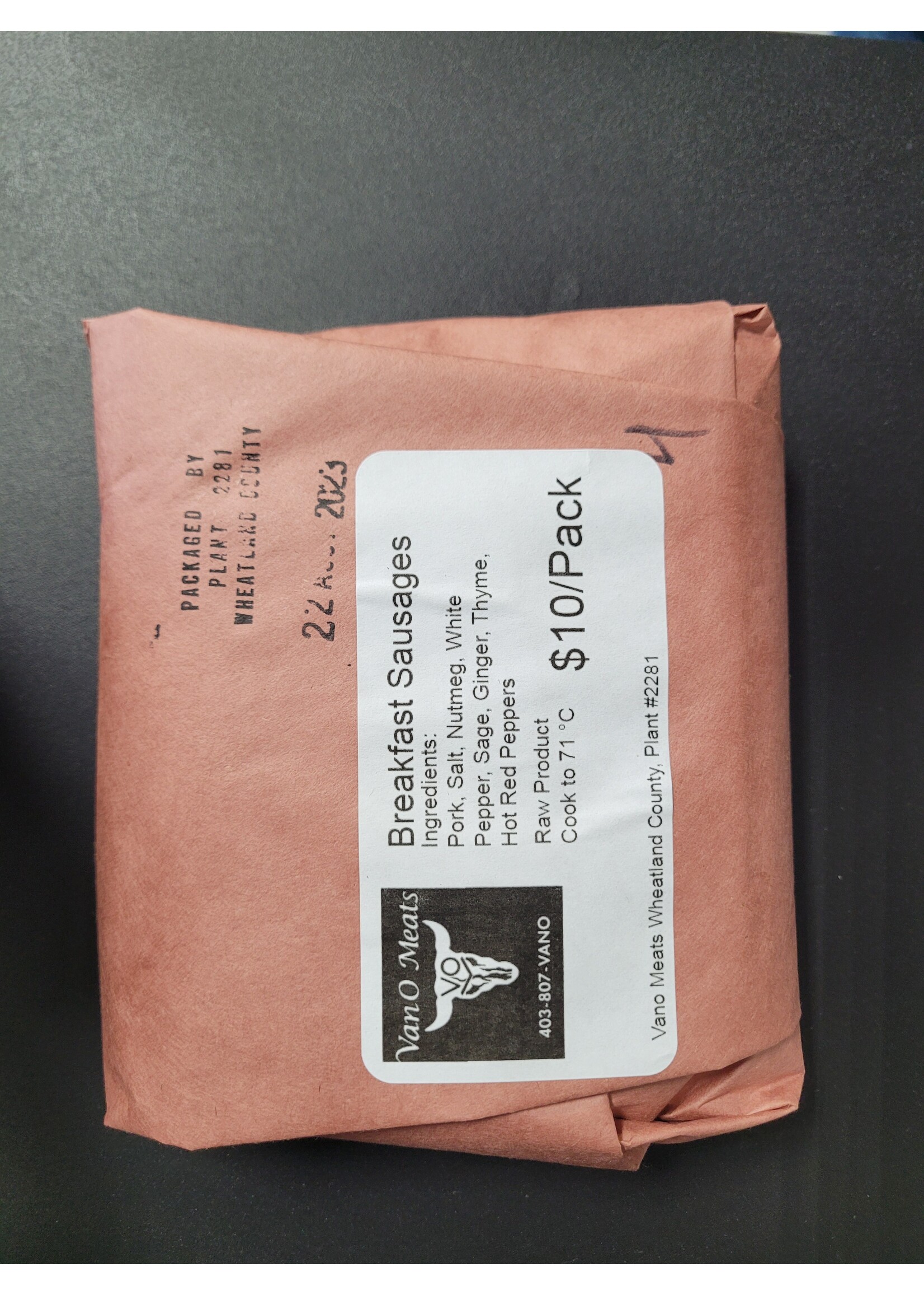 Van O Meats Breakfast - Pork Sausage