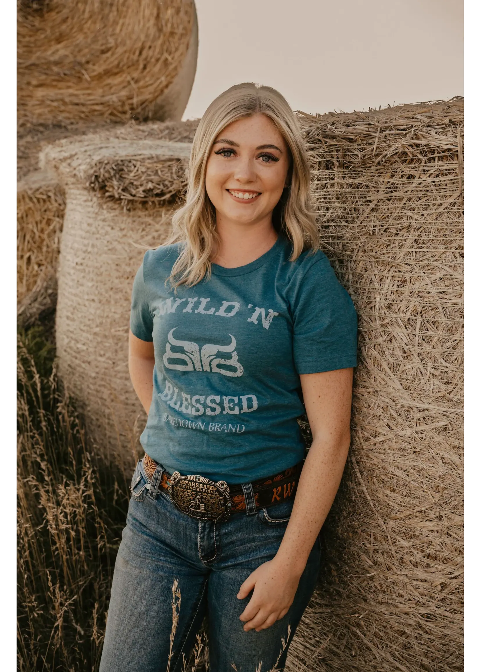 Baredown Brand Baredown - T-Shirt - Teal Wild n' Blessed