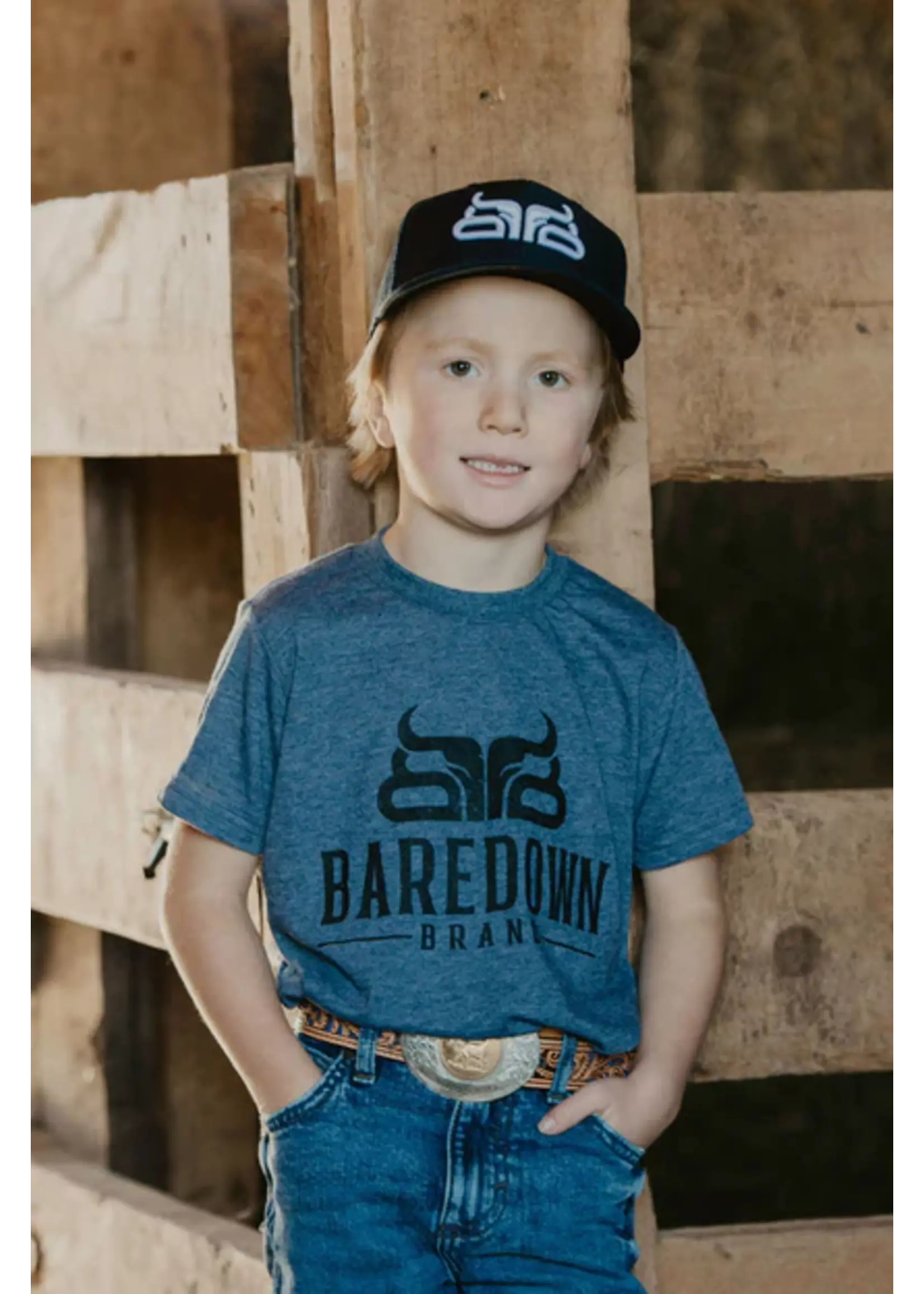 Baredown Brand Baredown - Youth T-Shirt - Heather Navy