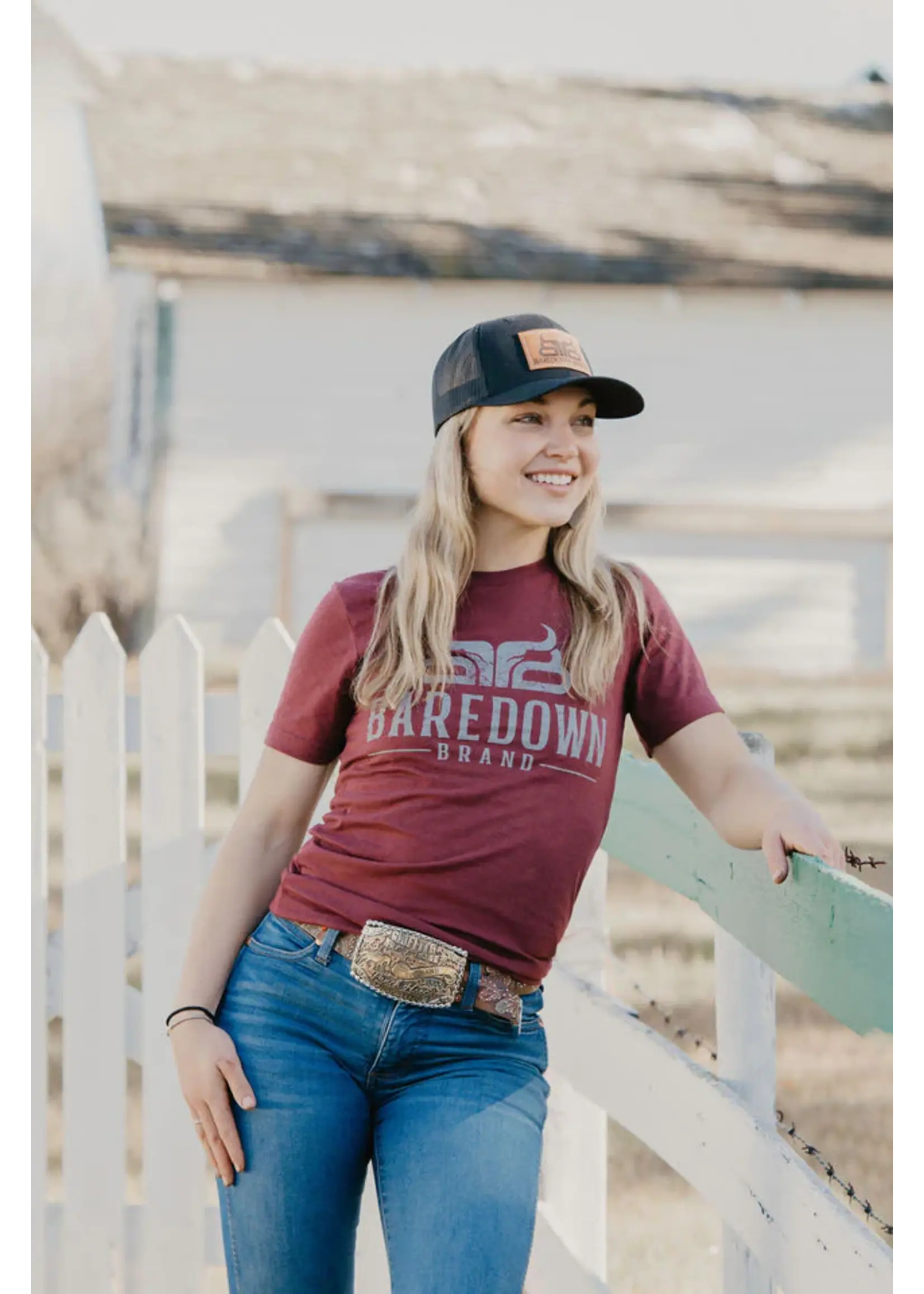Baredown Brand Baredown - T-Shirt - Heather Cardinal