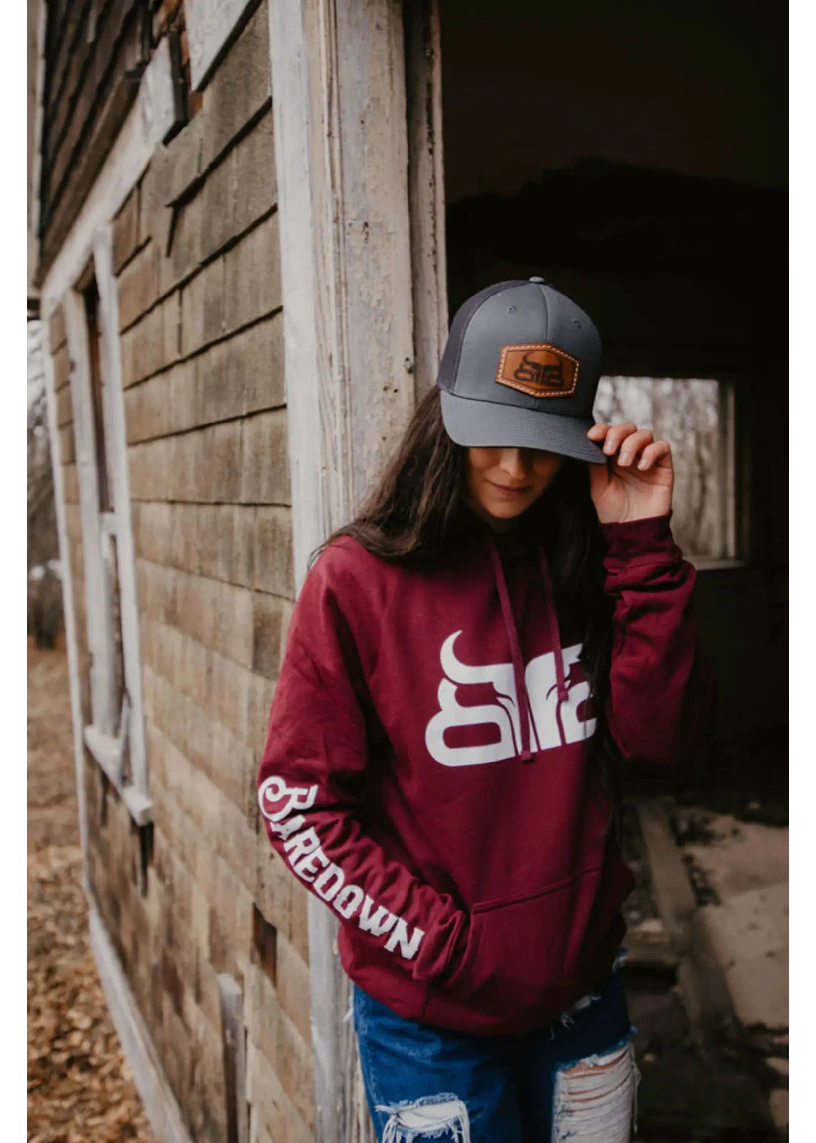 Baredown Brand Baredown -  Hoodie - Maroon