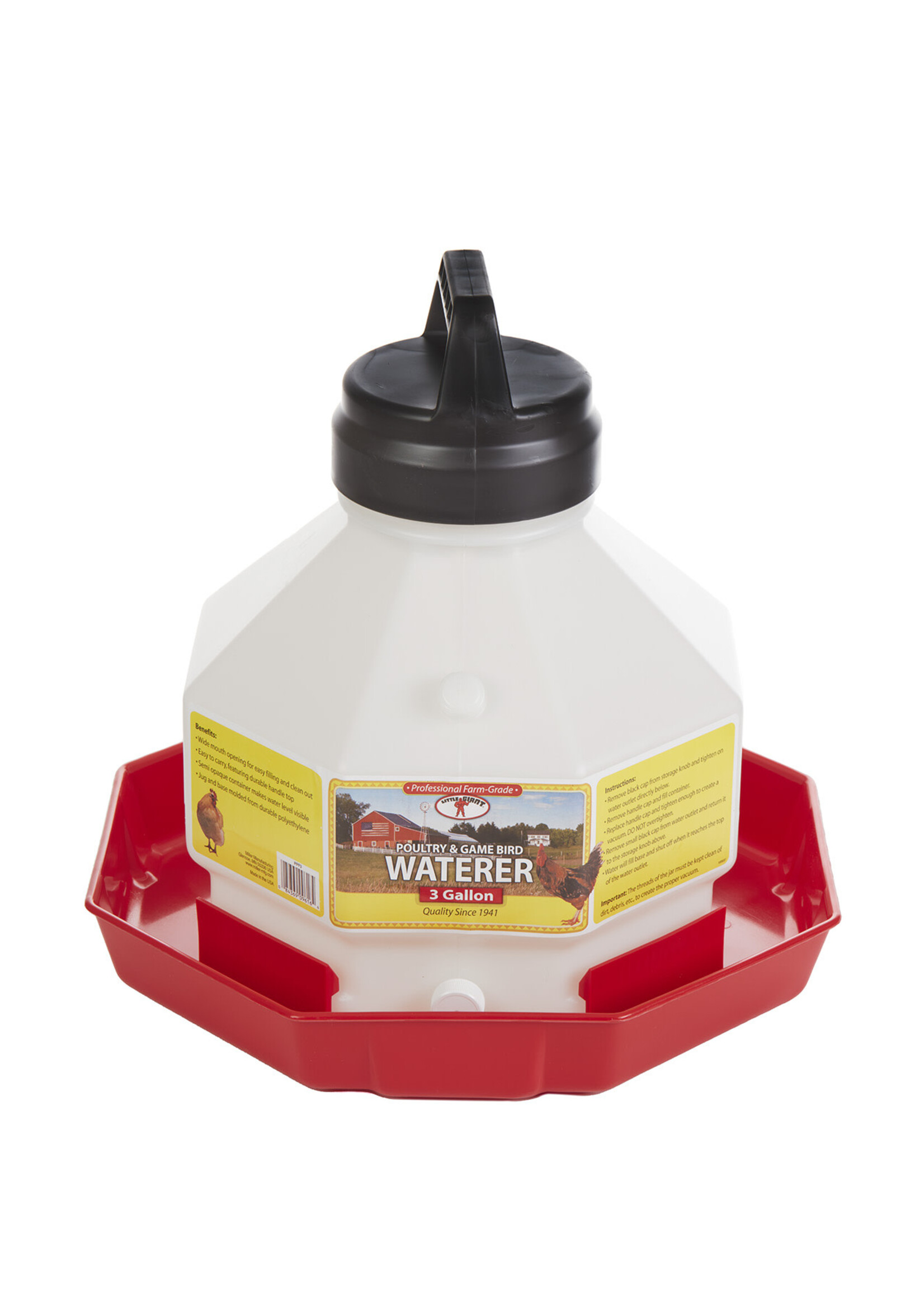 2W Livestock Poultry Waterer - 3 Gallons