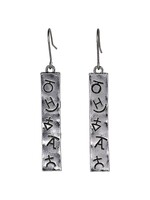 Trenditions Earrings - Justin - Ranch Brands Stamped Linear Bar