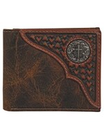 Justin Bifold Wallet - Justin - Tooled Yoke with Concho