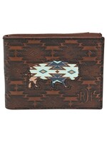 Red Dirt Hat Bifold Wallet - Red Dirt Co. - Southwest Buffalo Inlay