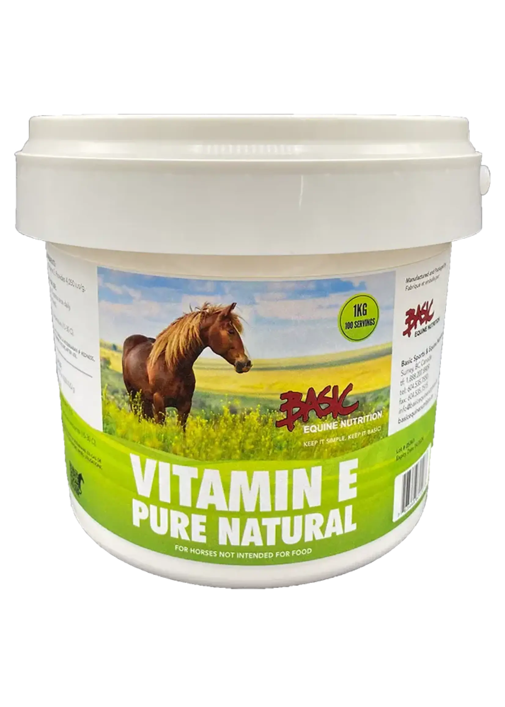 Basic Equine Nutrition Basic Equine - Vitamin E Natural Pure -