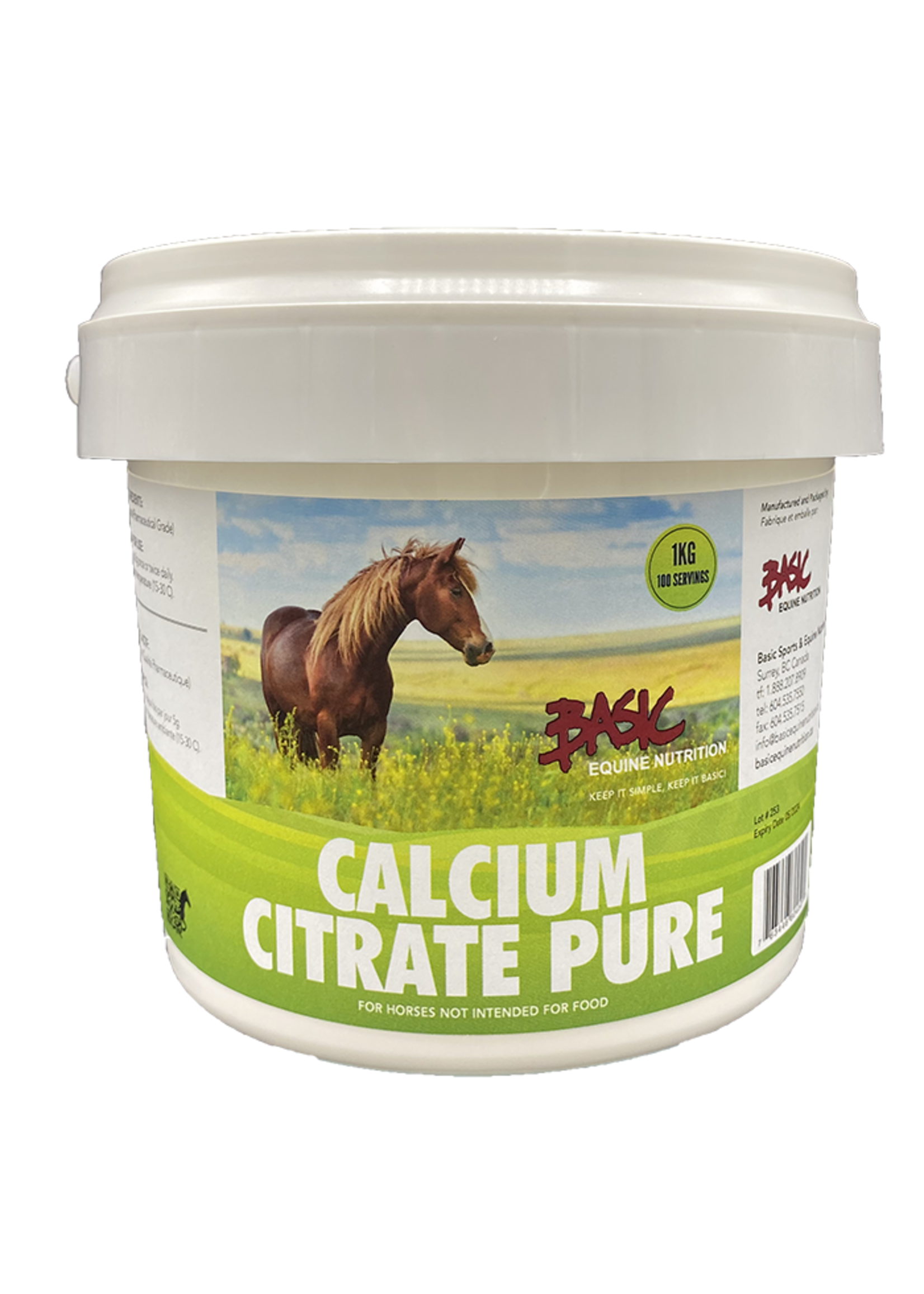 Basic Equine Nutrition Basic Equine - Calcium Citrate Pure - 1 kg