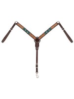 Weaver Pony Breast Collar - Turquoise Beaded Floral