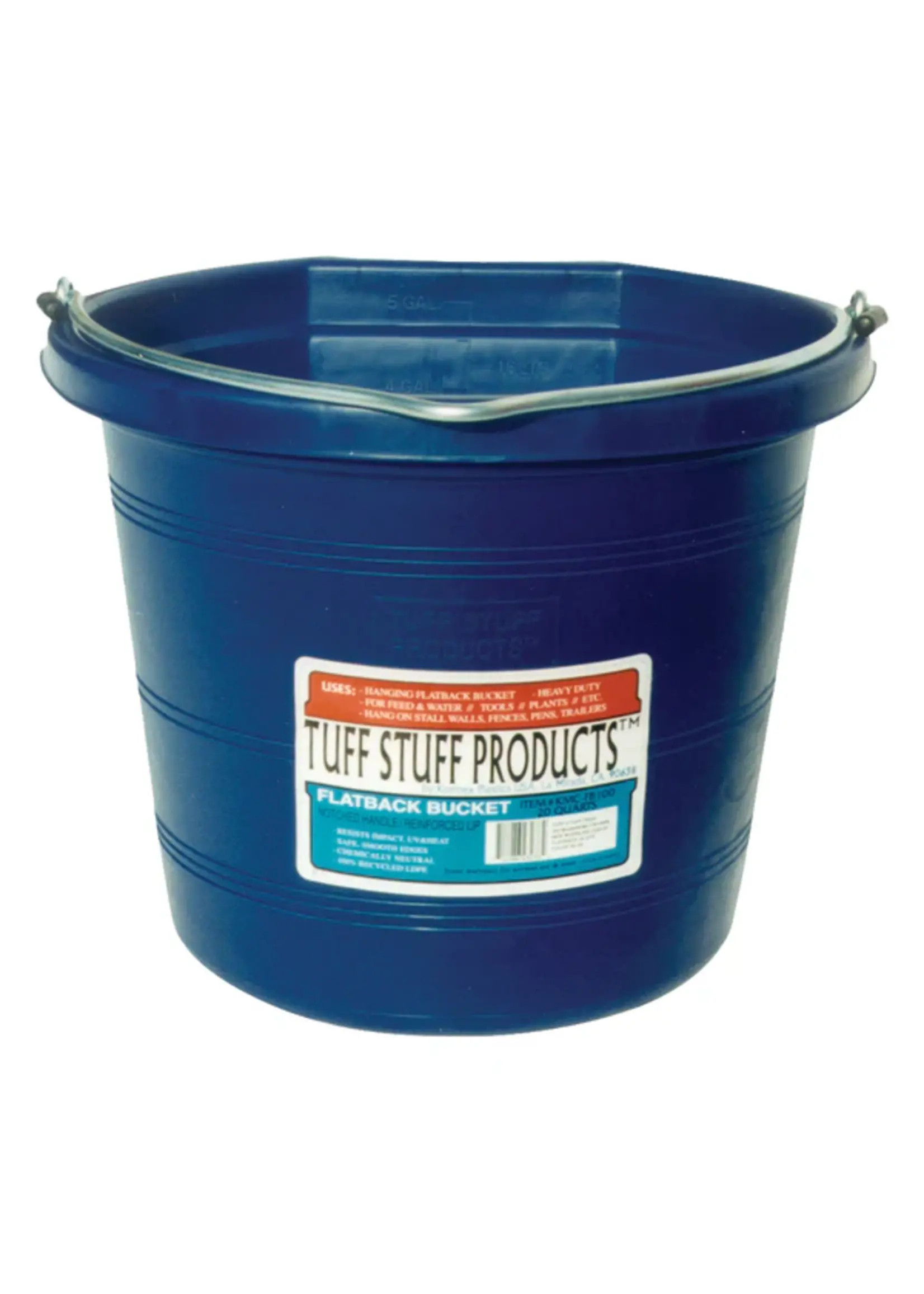 TUFFSTUFF Flat Back Bucket - 20 qts -