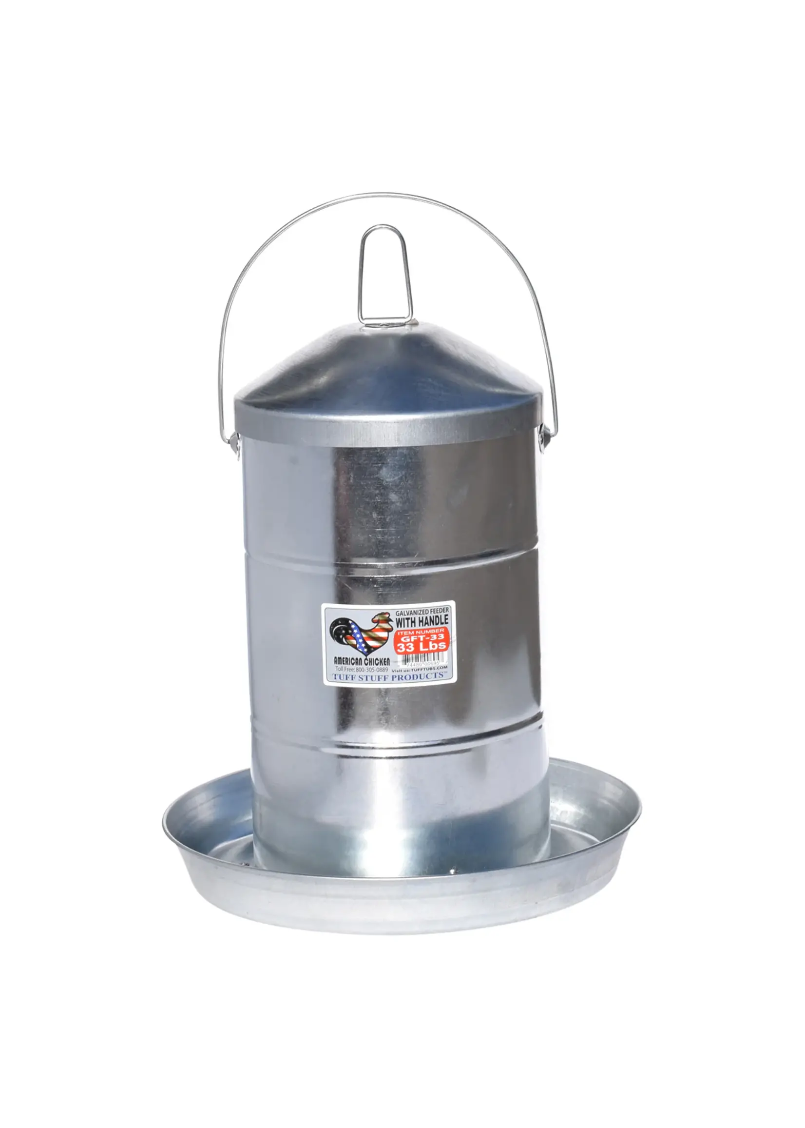 TUFFSTUFF Galvanized Poultry Feeder with Handle -
