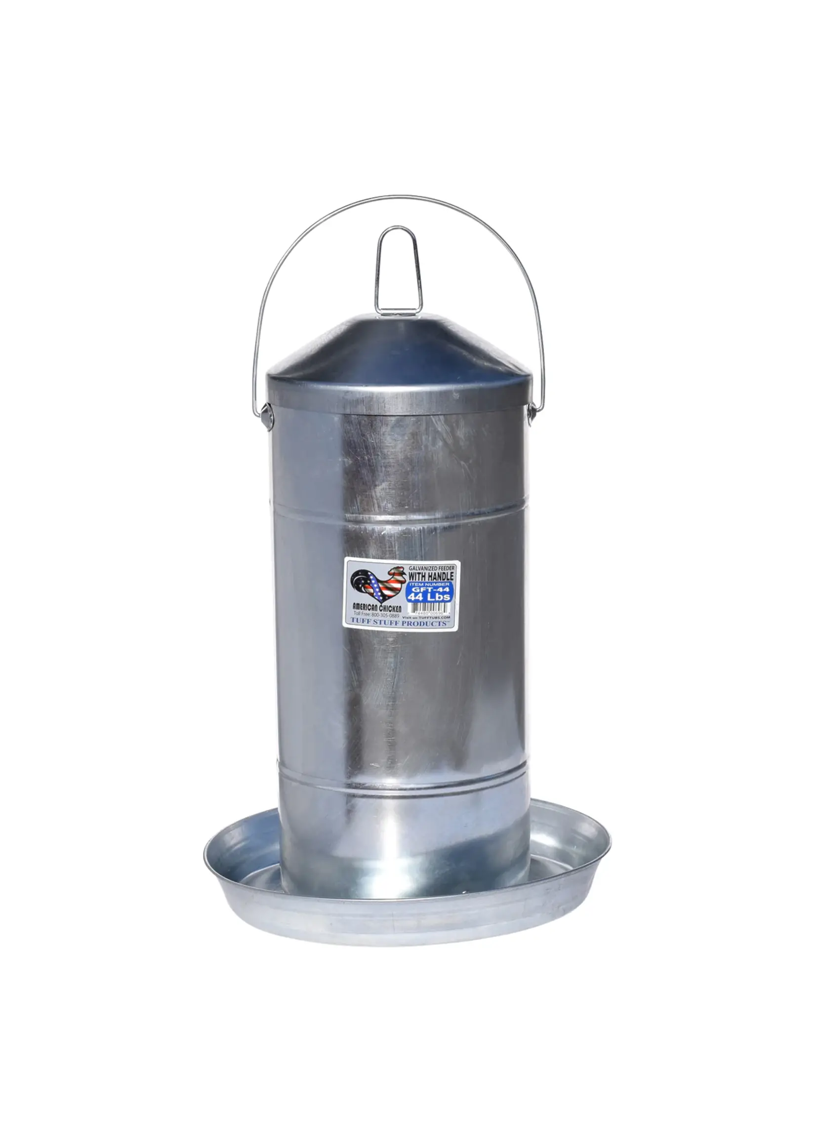 TUFFSTUFF Galvanized Poultry Feeder with Handle -