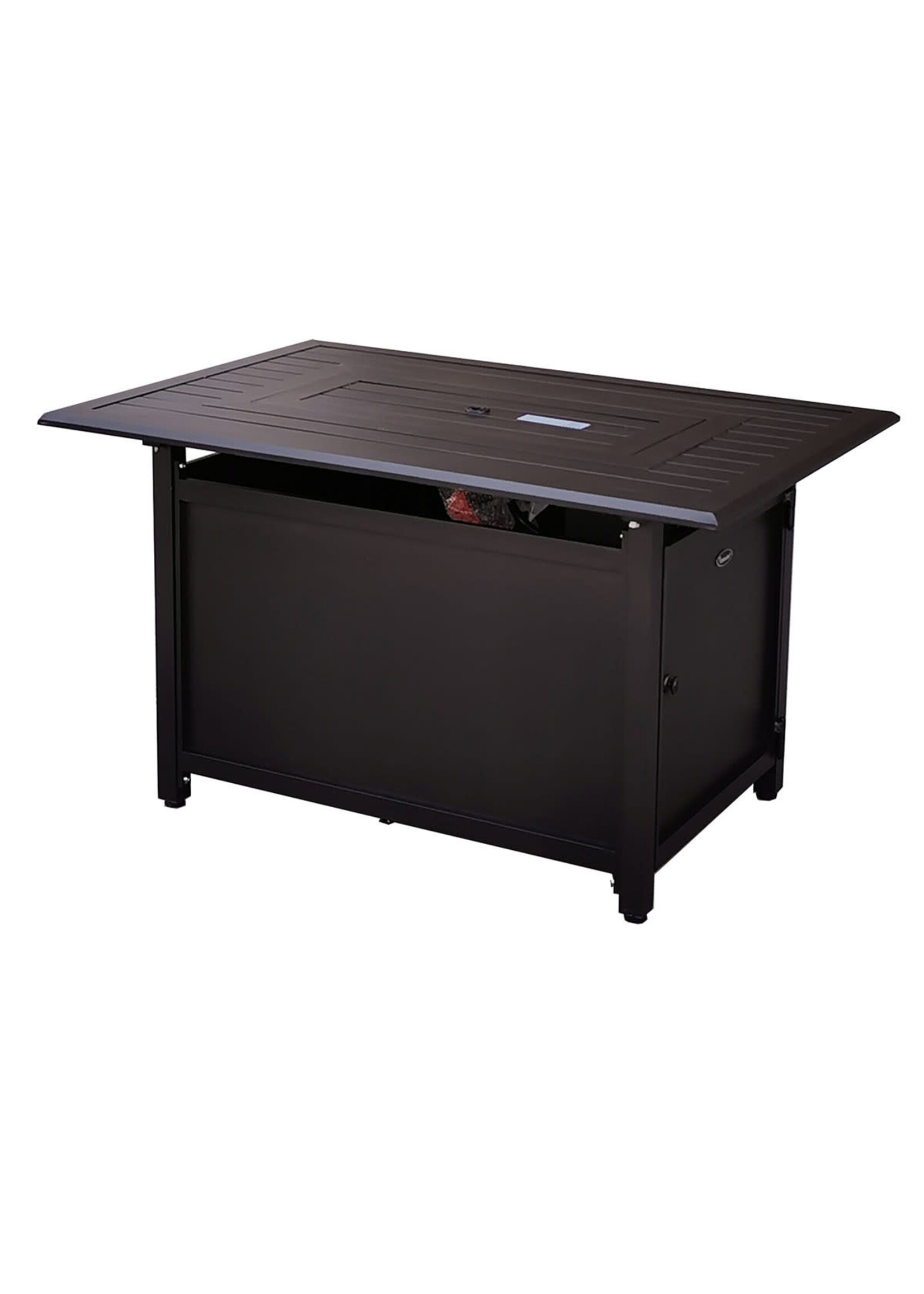 J&R Firetables - Gale Rectangle Slated - Carbon Black