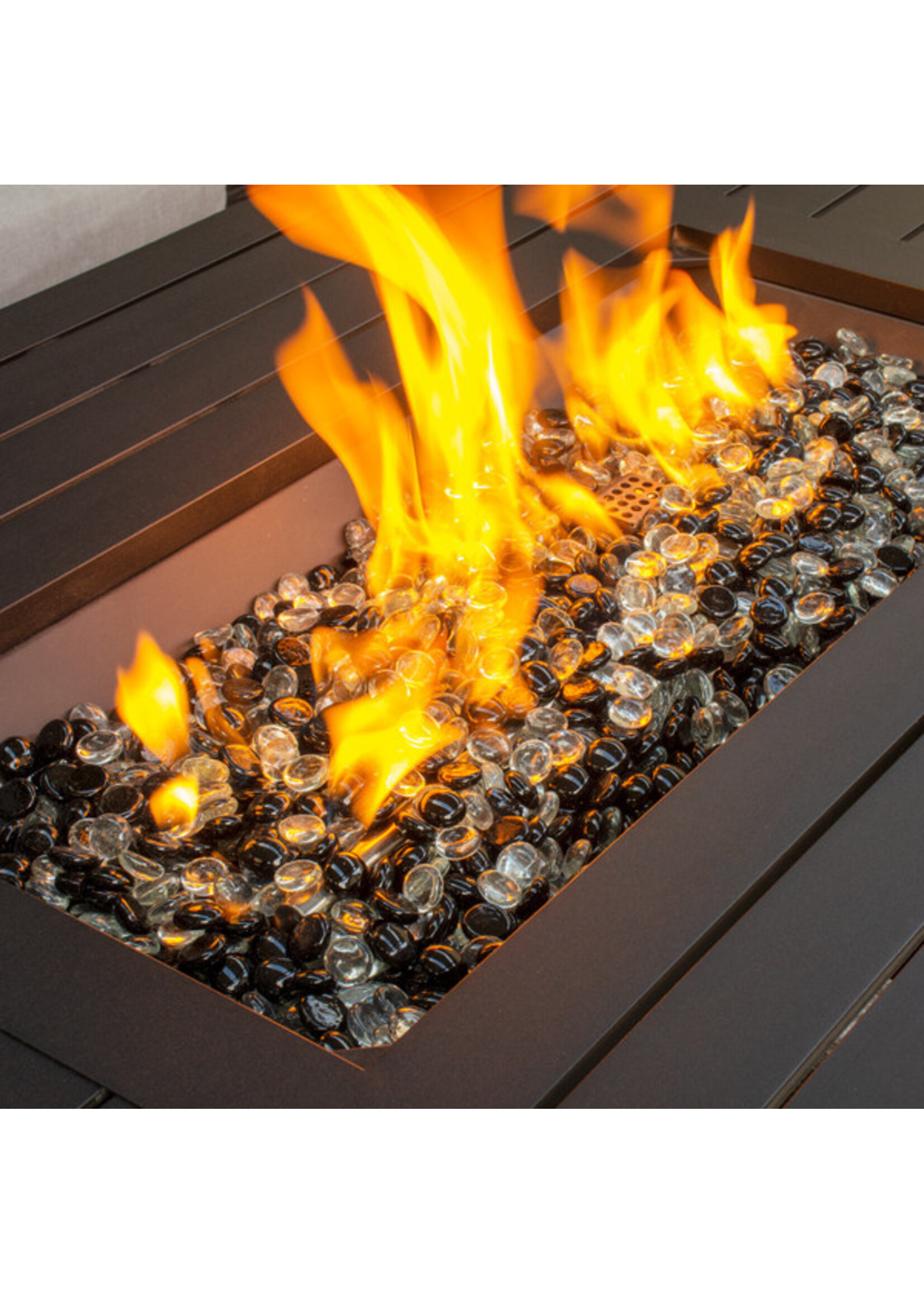 J&R Firetables - Gale Rectangle Slated - Carbon Black