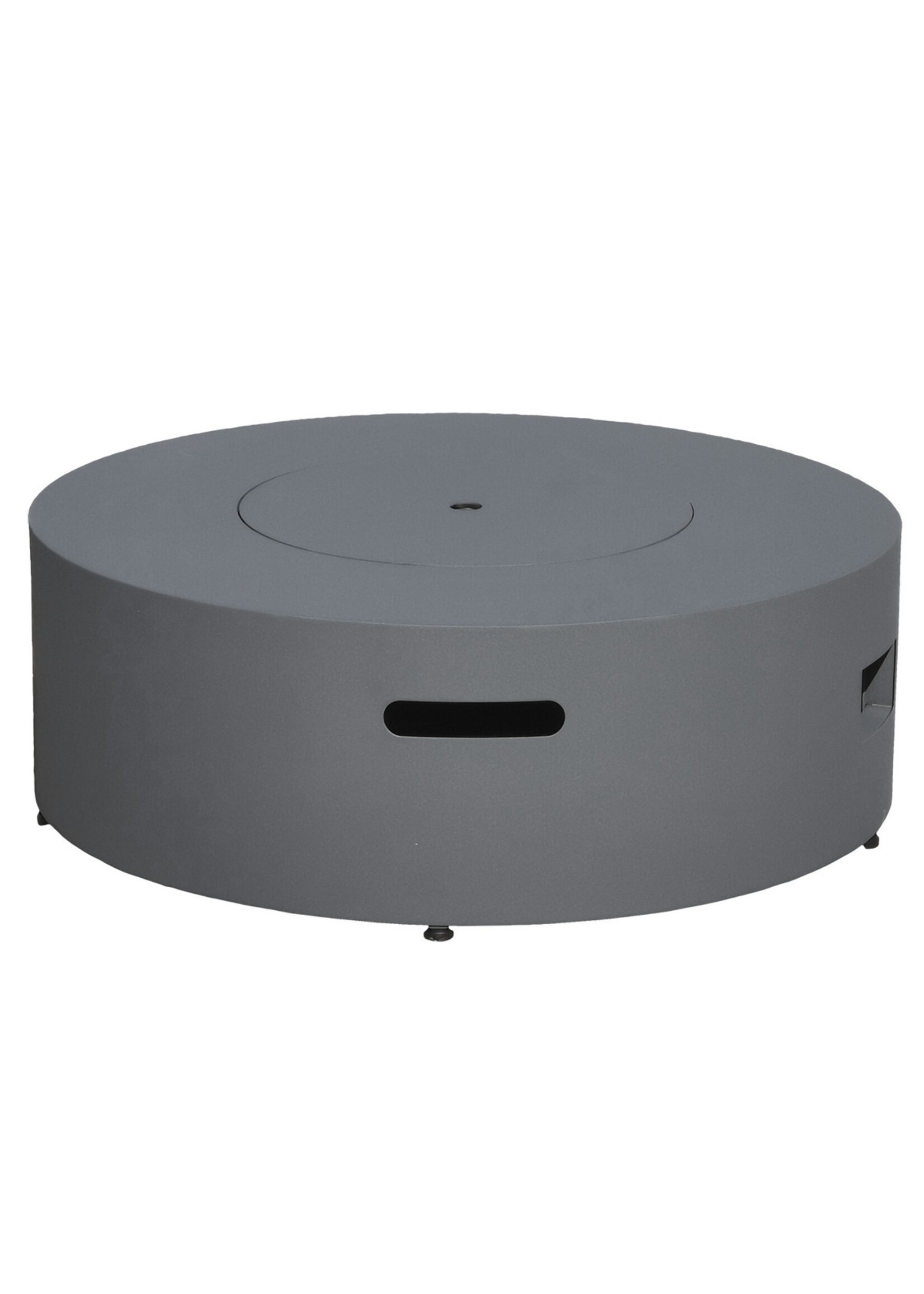 J&R Firetables - Round Firepit with Cover & Lid - Carbon Black