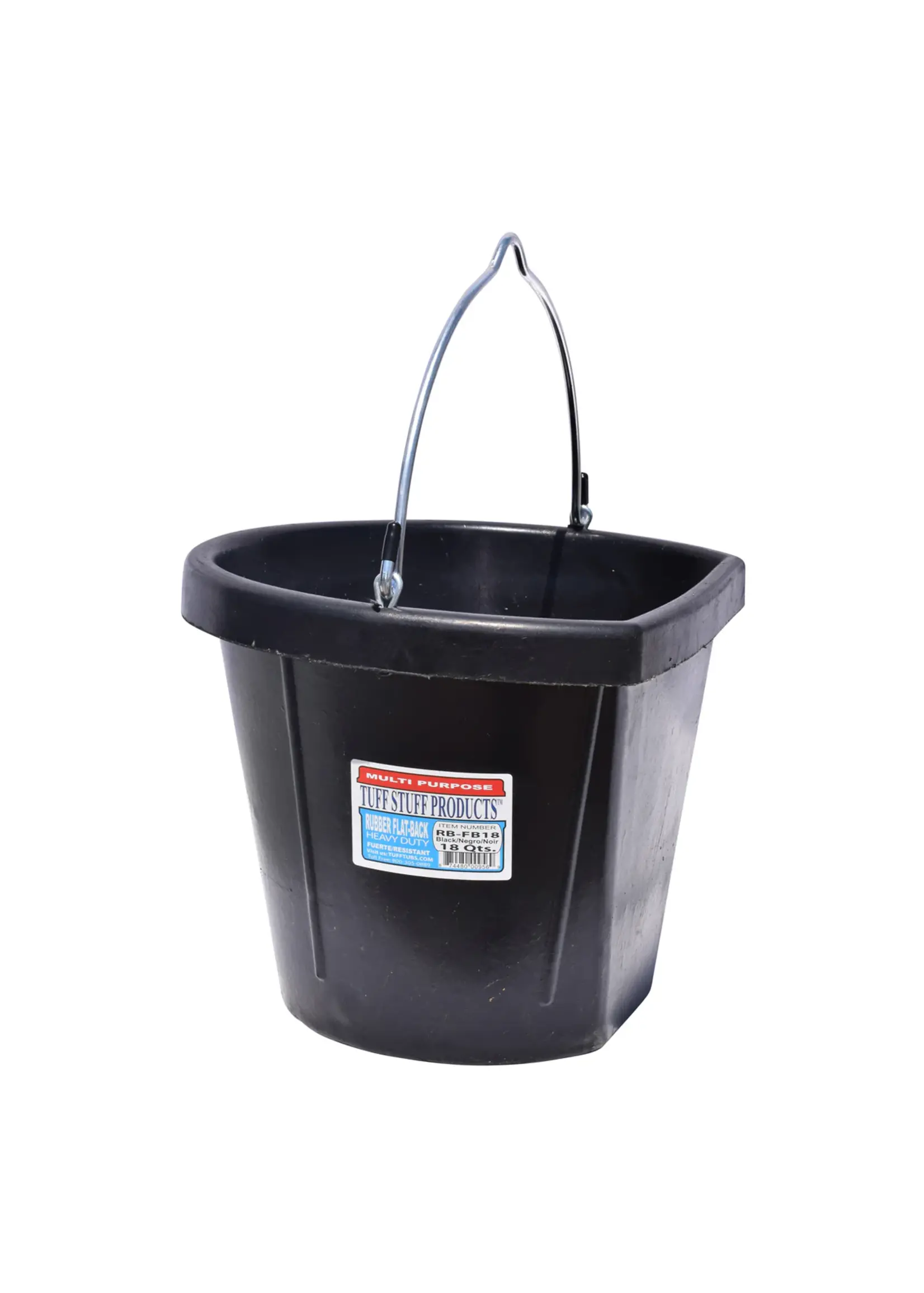 TUFFSTUFF Rubber Flatback Bucket - Tuff Stuff - 12qts