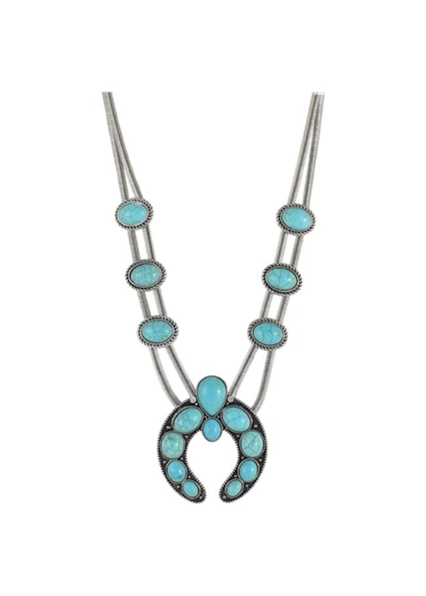 Trenditions Necklace - Naja w/ Oval Turquoise Accents