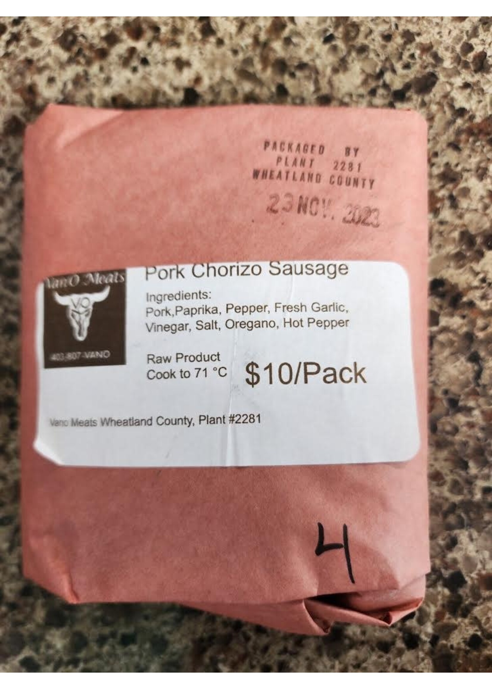 Van O Meats Chorizo - Pork Sausage