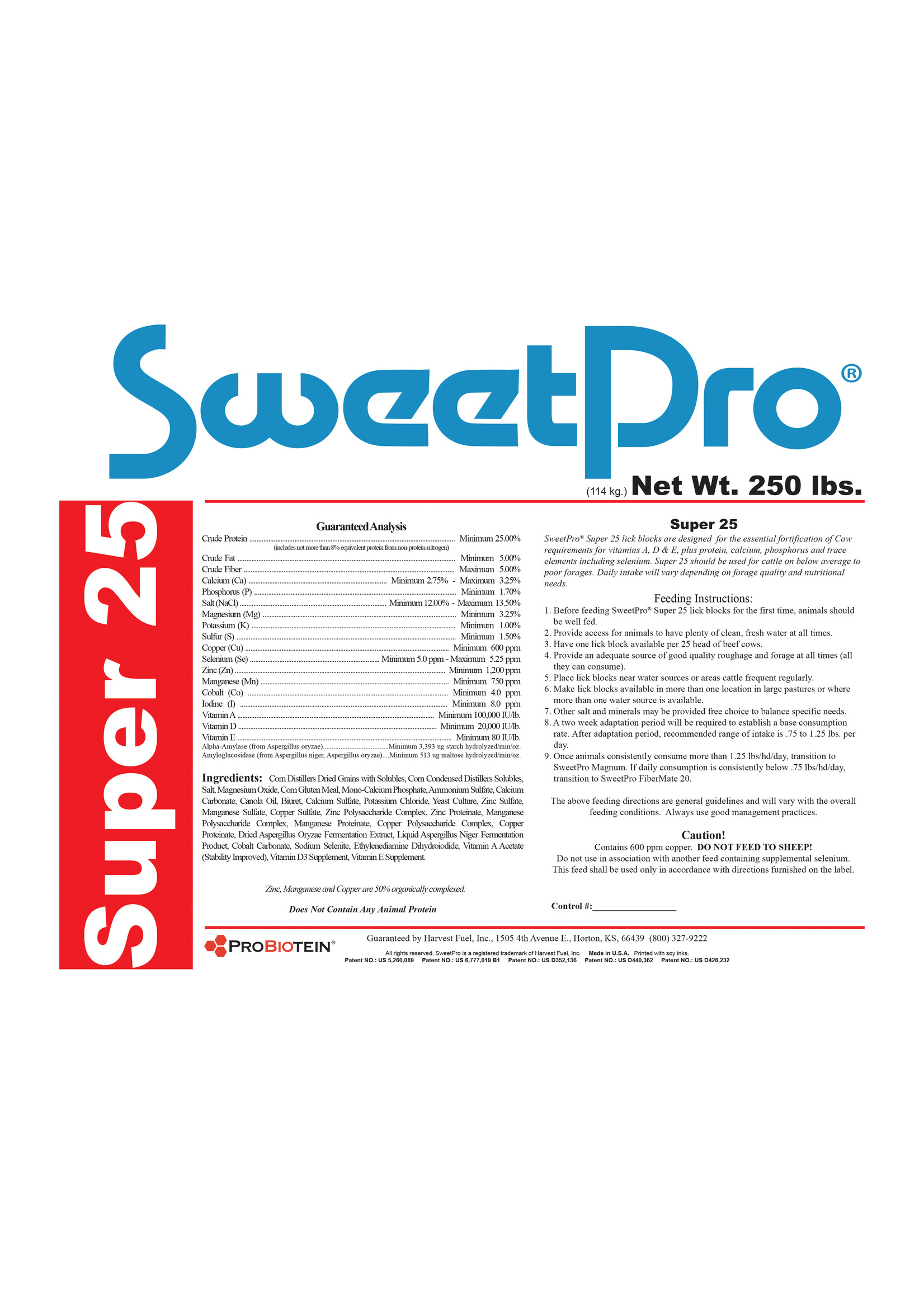Sweet Pro SweetPro - Super 25 250lb Tub