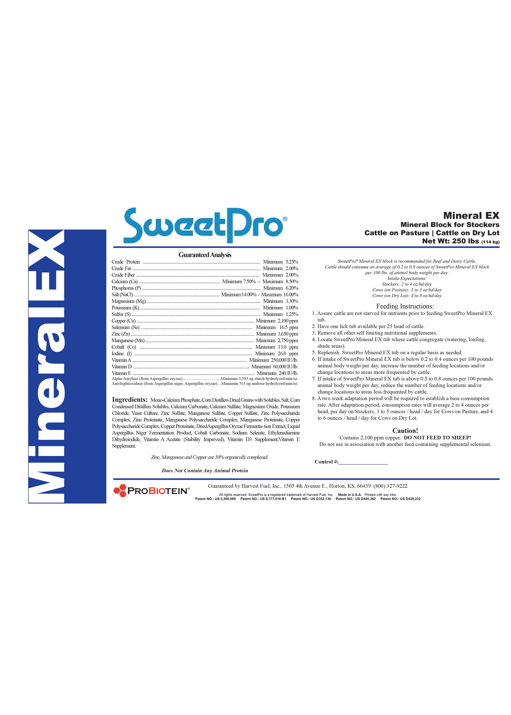 Sweet Pro SweetPro - Mineral EX 250lb Tub
