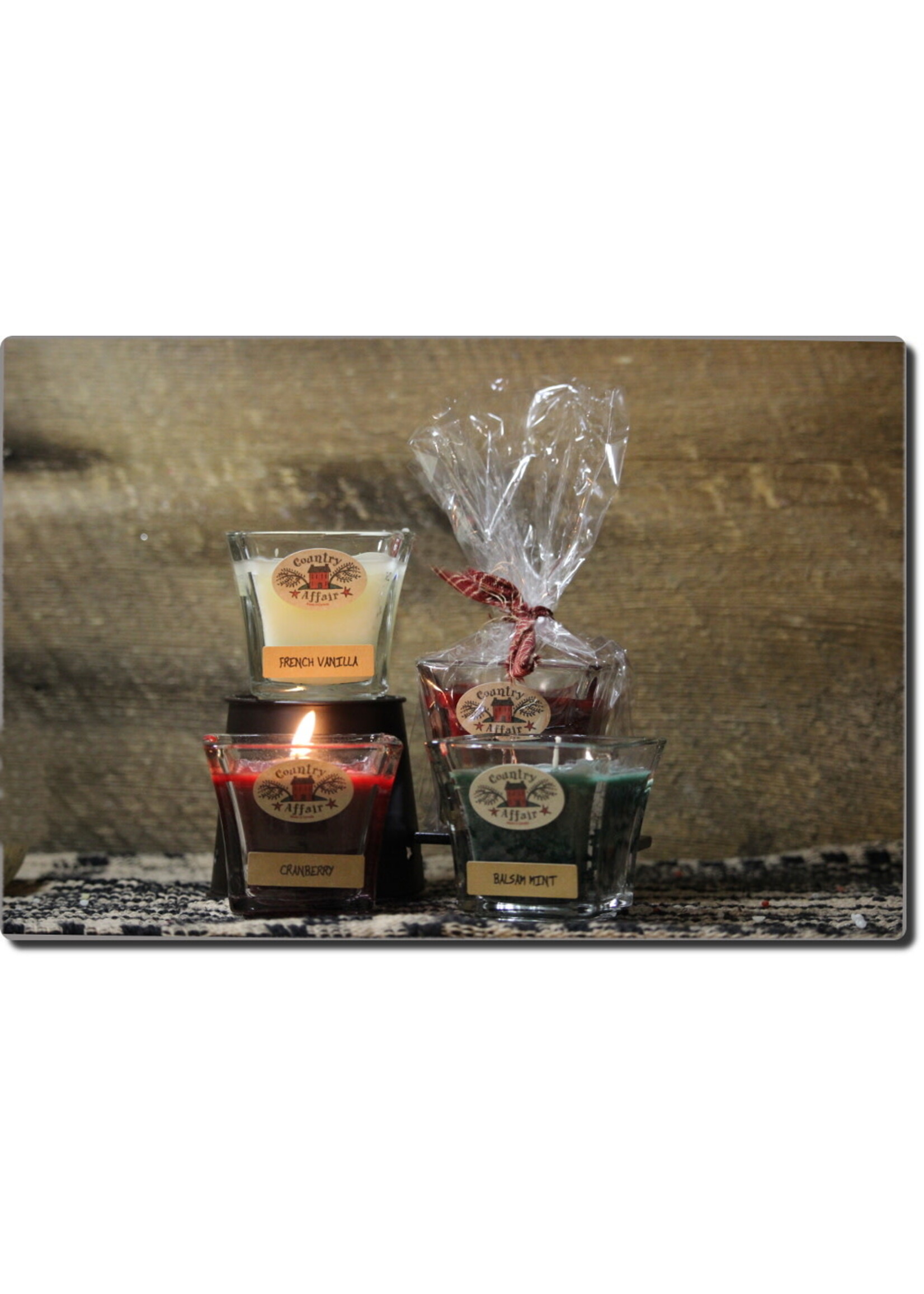 Flared Square Jar Candle - 4oz -