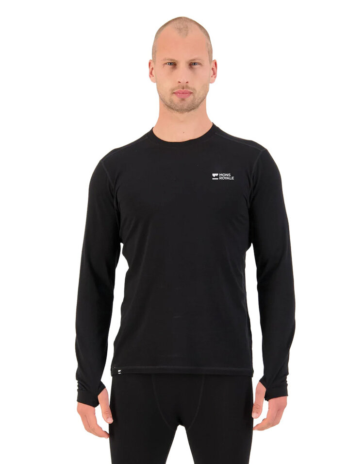 Mons Royale Mons Royale Cascade Merino Base Layer Long Sleeve — Men's Ski/Snowboard