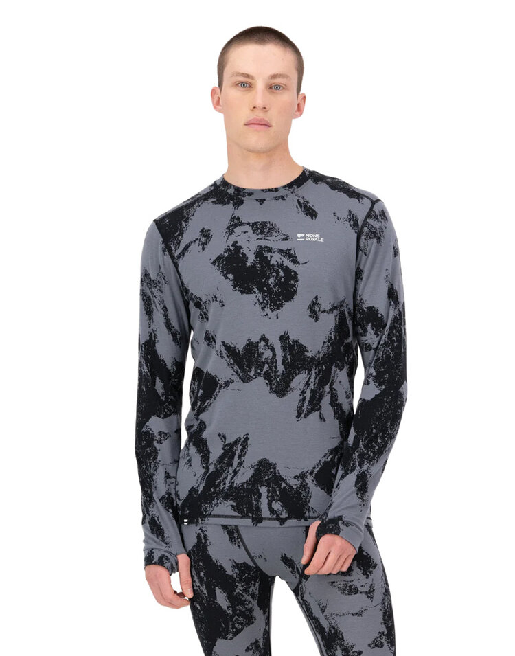 Mons Royale Mons Royale Cascade Merino Base Layer Long Sleeve — Men's Ski/Snowboard