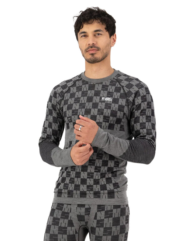 Mons Royale Mons Royale Ascender Merino Base Layer Long Sleeve — Men's Ski/Snowboard