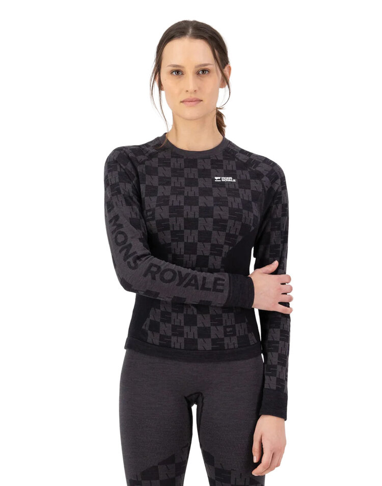 Mons Royale Mons Royale Ascender Merino Base Layer Long Sleeve — Women's Ski/Snowboard