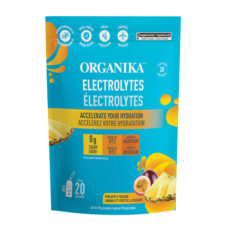 Organika Organika Electrolytes Sachets — Pineapple Passion (20 Pack) — Hydration Supplement