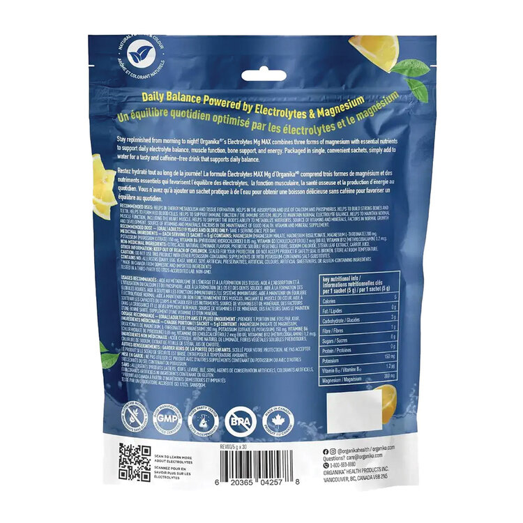 Organika Organika Electrolytes Mg MAX — Classic Lemonade Hydration Powder