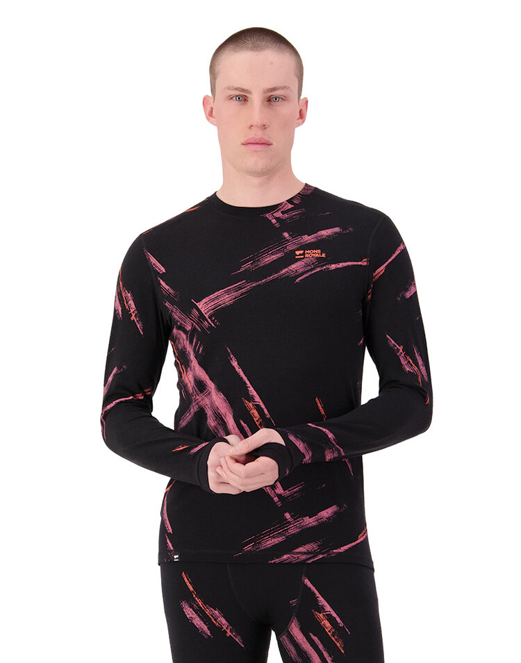 Mons Royale Mons Royale Cascade Merino Base Layer Long Sleeve — Men's Ski/Snowboard
