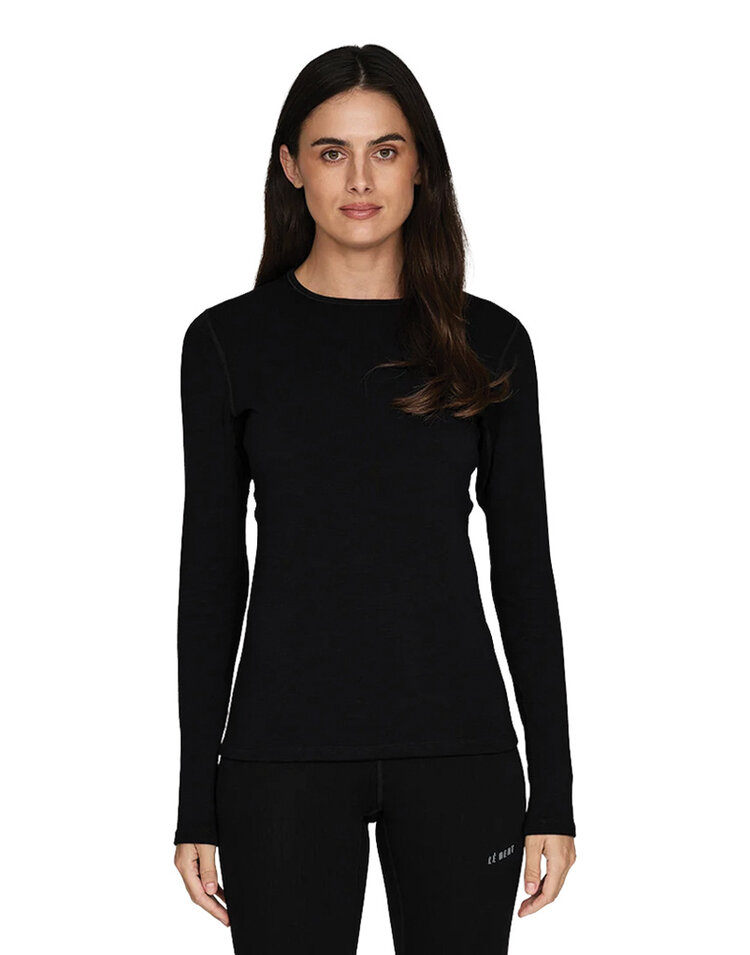 Le Bent Le Bent Heavyweight Grid Fleece Crew — Women's Ski