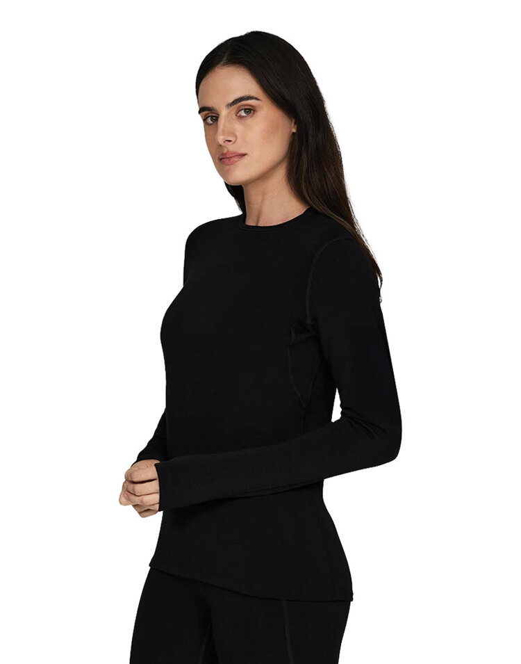 Le Bent Le Bent Heavyweight Grid Fleece Crew — Women's Ski
