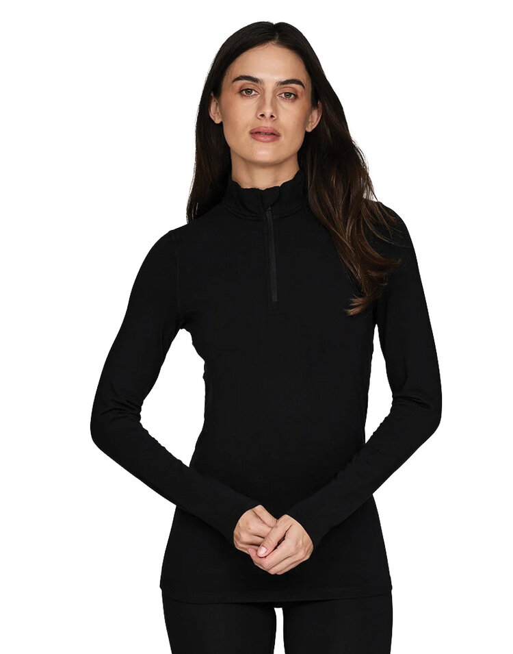 Le Bent Le Bent Heavyweight Grid Fleece 1/4 Zip — Women's Base Layer