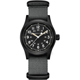 Hamilton HAMILTON KHAKI FIELD/Reference H69409930/Caliber H-50/Collection Khaki Field /Movement Mechanical/Case size 38MM/Thickness 9.5mm/Dial Color Black/Case Material Stainless Steel/Crystal Sapphire/80 hr pwr