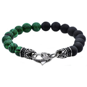 Blackjack ONYX MALACHITE BLACKJACK BRACELET