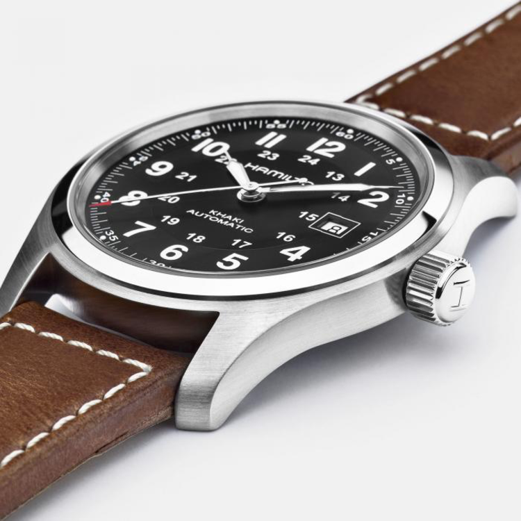 Hamilton HAMILTON KHAKI FIELD/Reference H70555533/Caliber H-10/Collection Khaki Field /Movement Automatic/Case size 42MM/Thickness 11MM/Dial Color Black/Case Material Stainless Steel/Crystal Sapphire/80 hr pwr