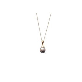 (R) 14K YG 9MM TAHITIAN PEARL DROP PENDANT
