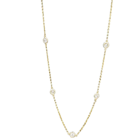 FJ Kashi M(R) 14K .88CT SI1 G DBY YELLOW GOLD DIAMONDS BY THE YARD DESIGN 12 ROUND DIAMONDS