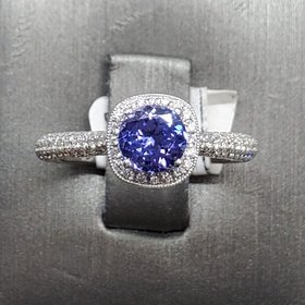 (Y) 14K 1CT TANZ .75CT MTG AAA TANZANITE