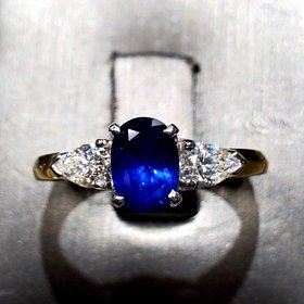 (Y) 18K 1CT SAPPH .55DIA