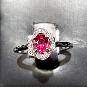 (B) 14K .44CT RUBY .06DIA