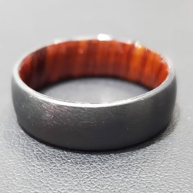 (B) ZIRCOINIUM & COCOBOLO WOOD BAND 7MM WIDE