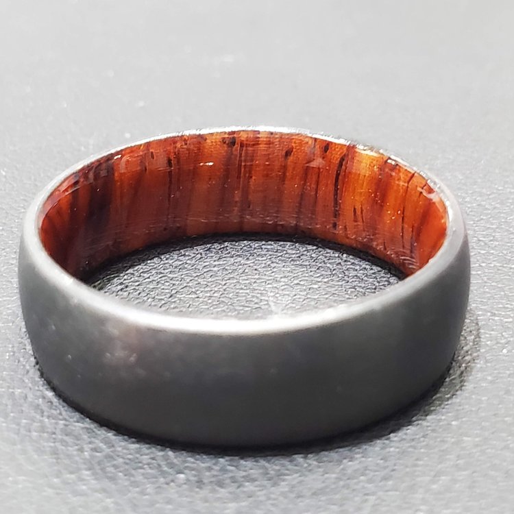 (B) ZIRCOINIUM & COCOBOLO WOOD BAND 7MM WIDE