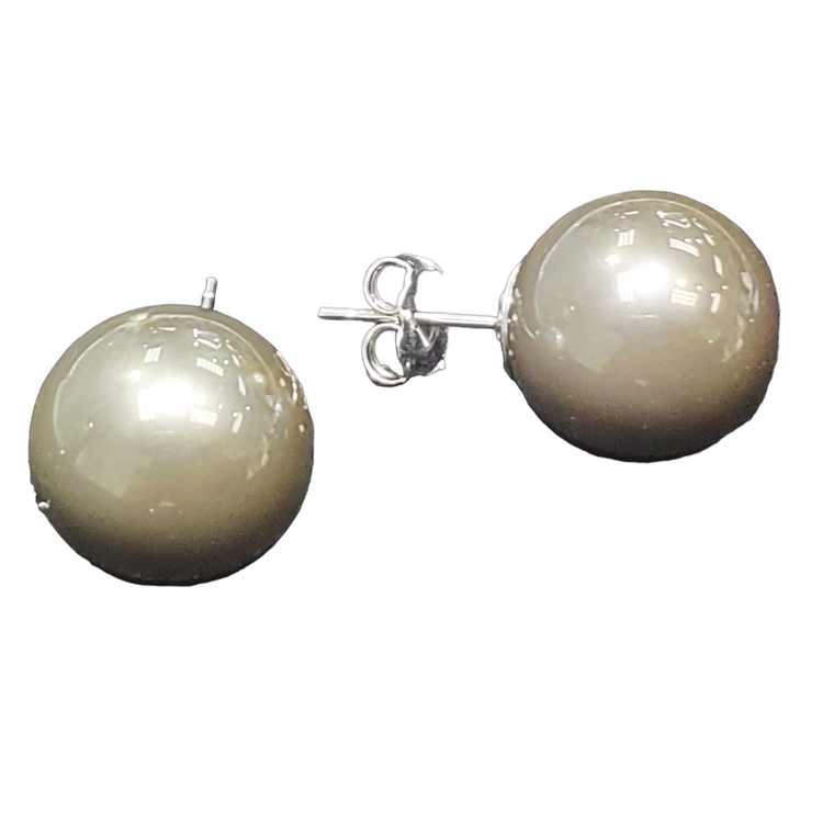 (Y) 14K WG 12 - 13 MM TAHITIAN STUD