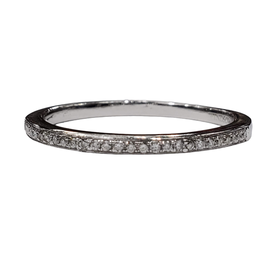 (Y) 14K WG .15CT BAND I1 HI WHITE GOLD DIAMOND LADIES BAND CLEARANCE