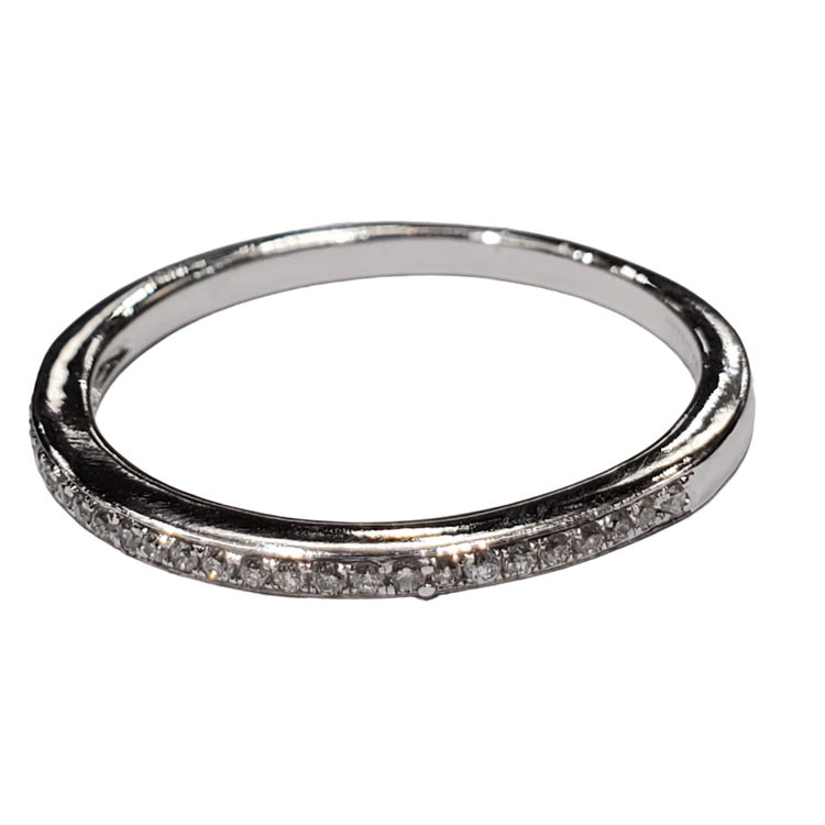 (Y) 14K WG .15CT BAND I1 HI WHITE GOLD DIAMOND LADIES BAND CLEARANCE