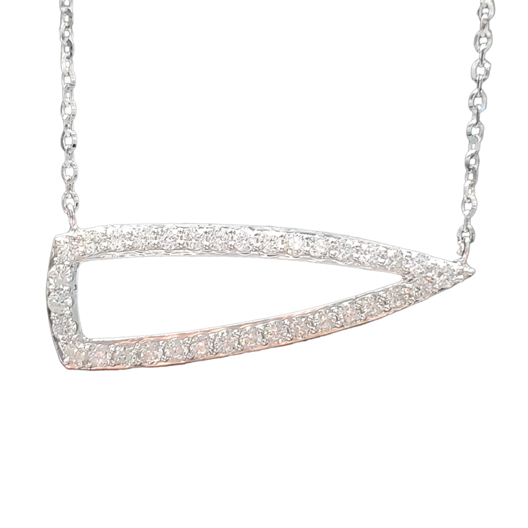 (R) 18K .32CT VS F NECKLACE  WHITE GOLD ALL ROUND DIAMONDS